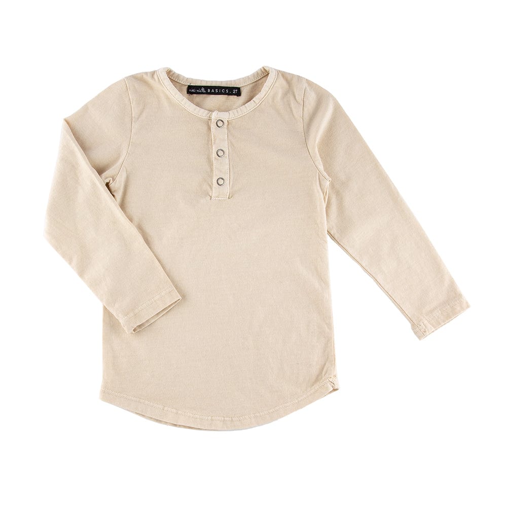 Little Gals OATMEAL / 3m Buzz Long Sleeve Henley Oatmeal