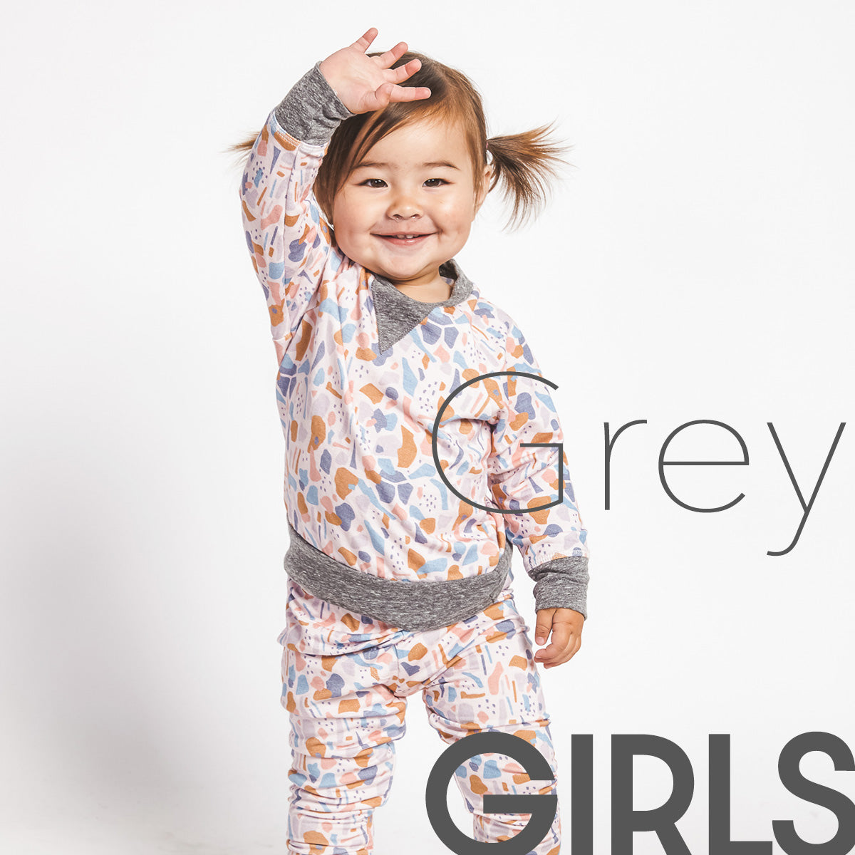 Girls Grey Vintage