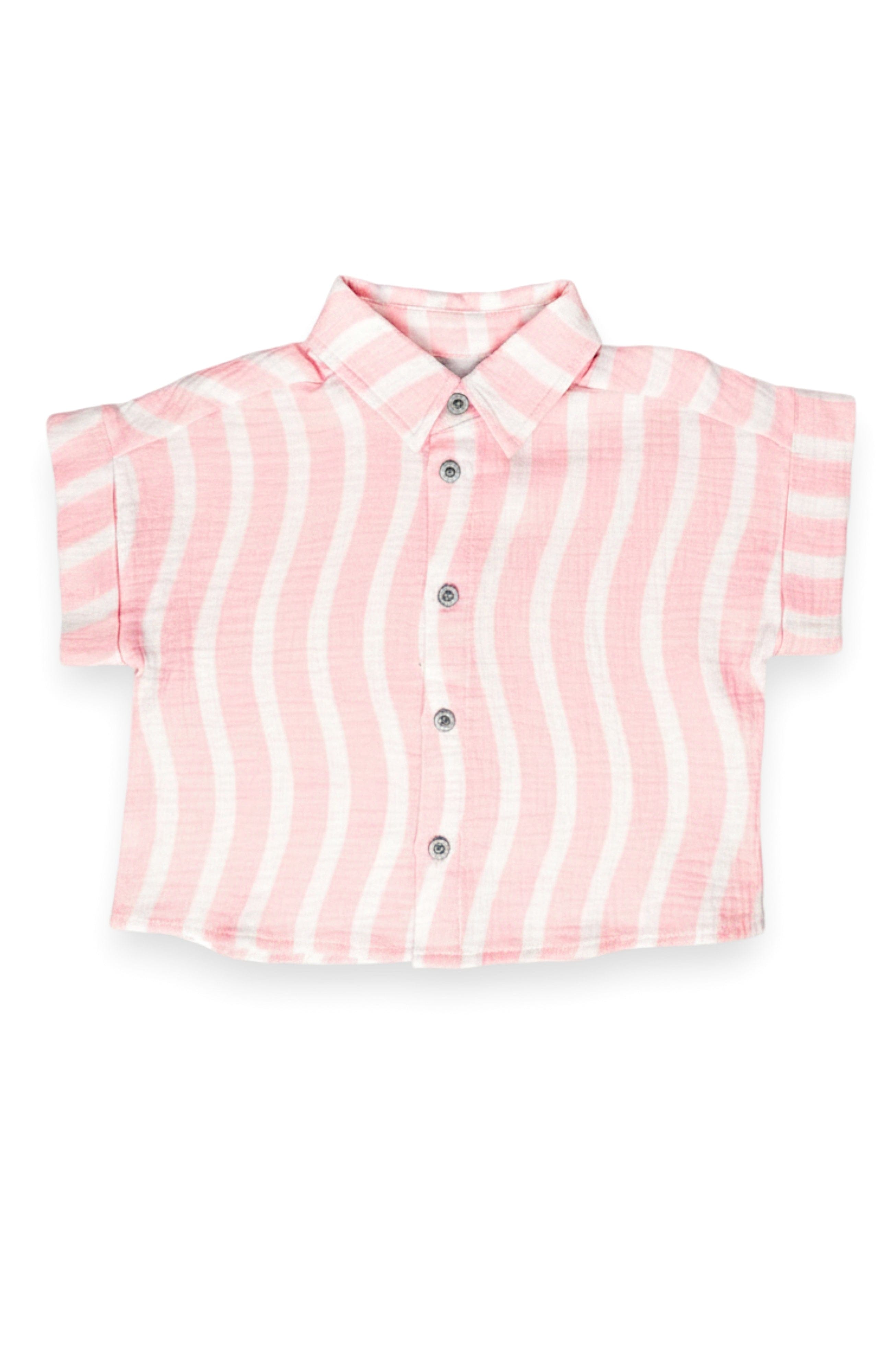 Pink Surf Dakota Boxy Buttondown