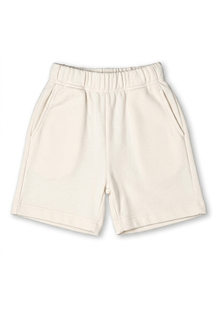 Miki Miette beige shorts on a white background