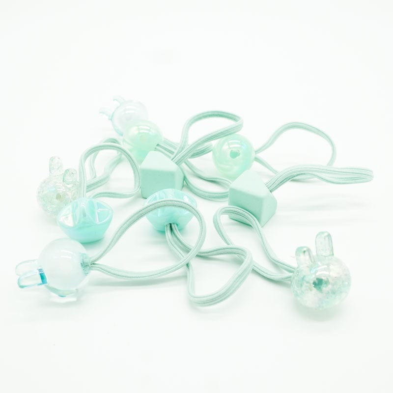 Green Hair Elastic 10pc Box Set