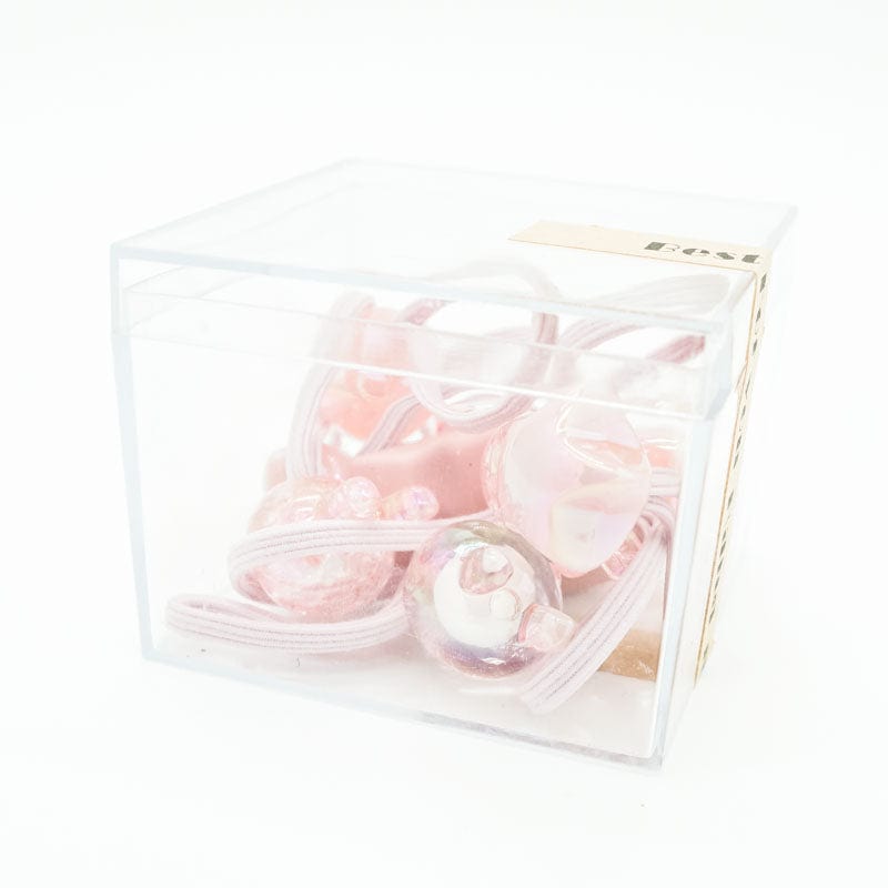 Pink Hair Elastic 10pc Box Set