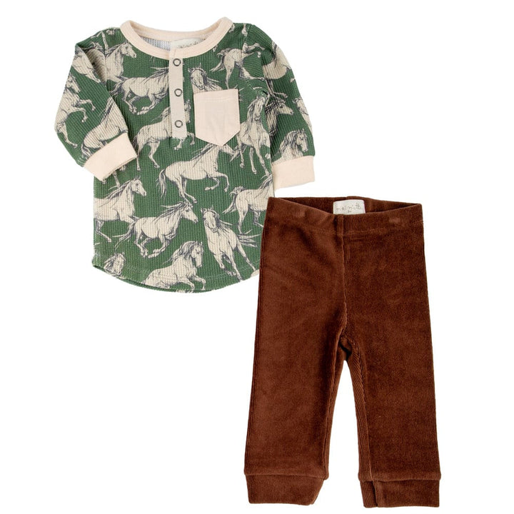 Brady Layette Set Wild Horses