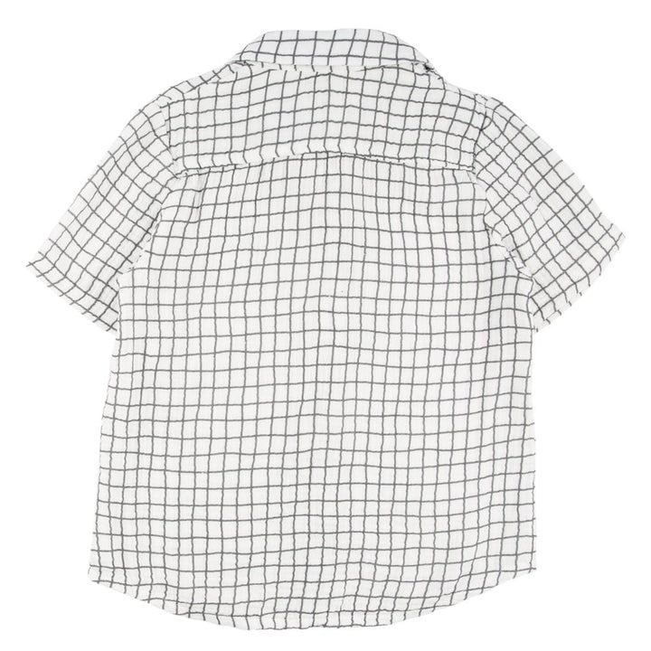 JERRY SHORT SLEEVE BUTTON UP BADMINTON GRID