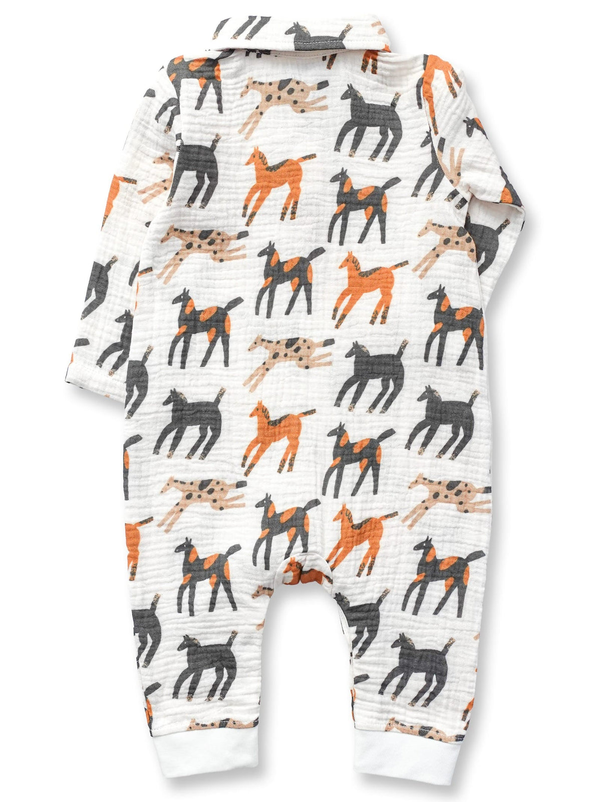 Baby Boy Giddy-Up Teddy Buttondown Romper