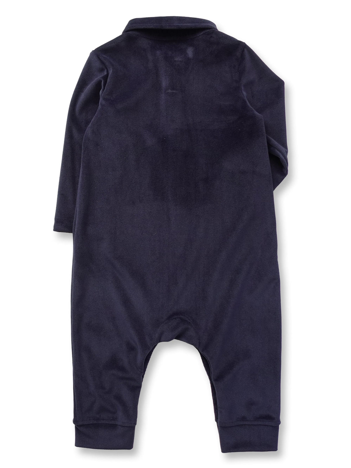 Baby Boy Navy Teddy Buttondown Romper