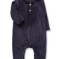 Baby Boy Navy Teddy Buttondown Romper