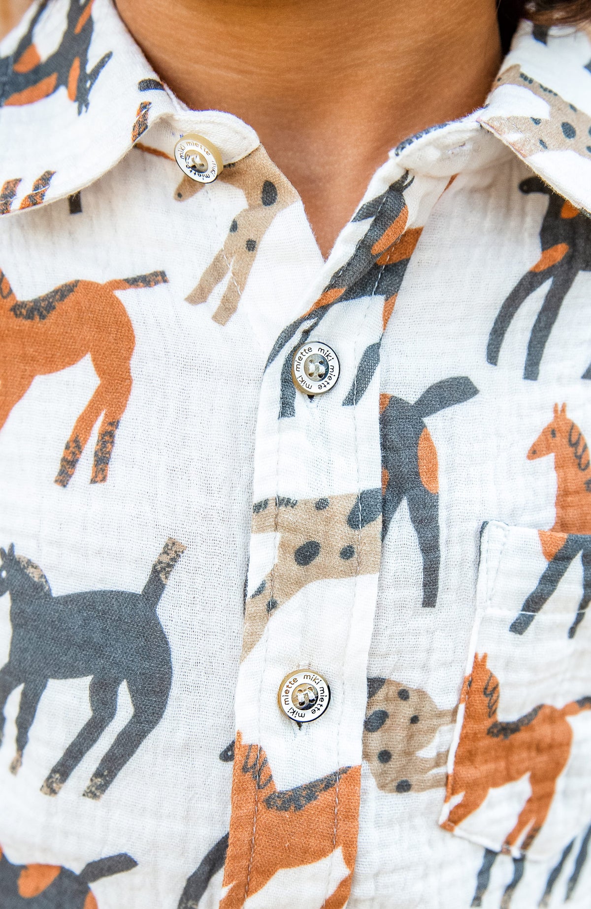 Boys. Giddy-Up Jacob Jacob Buttondown Shirt