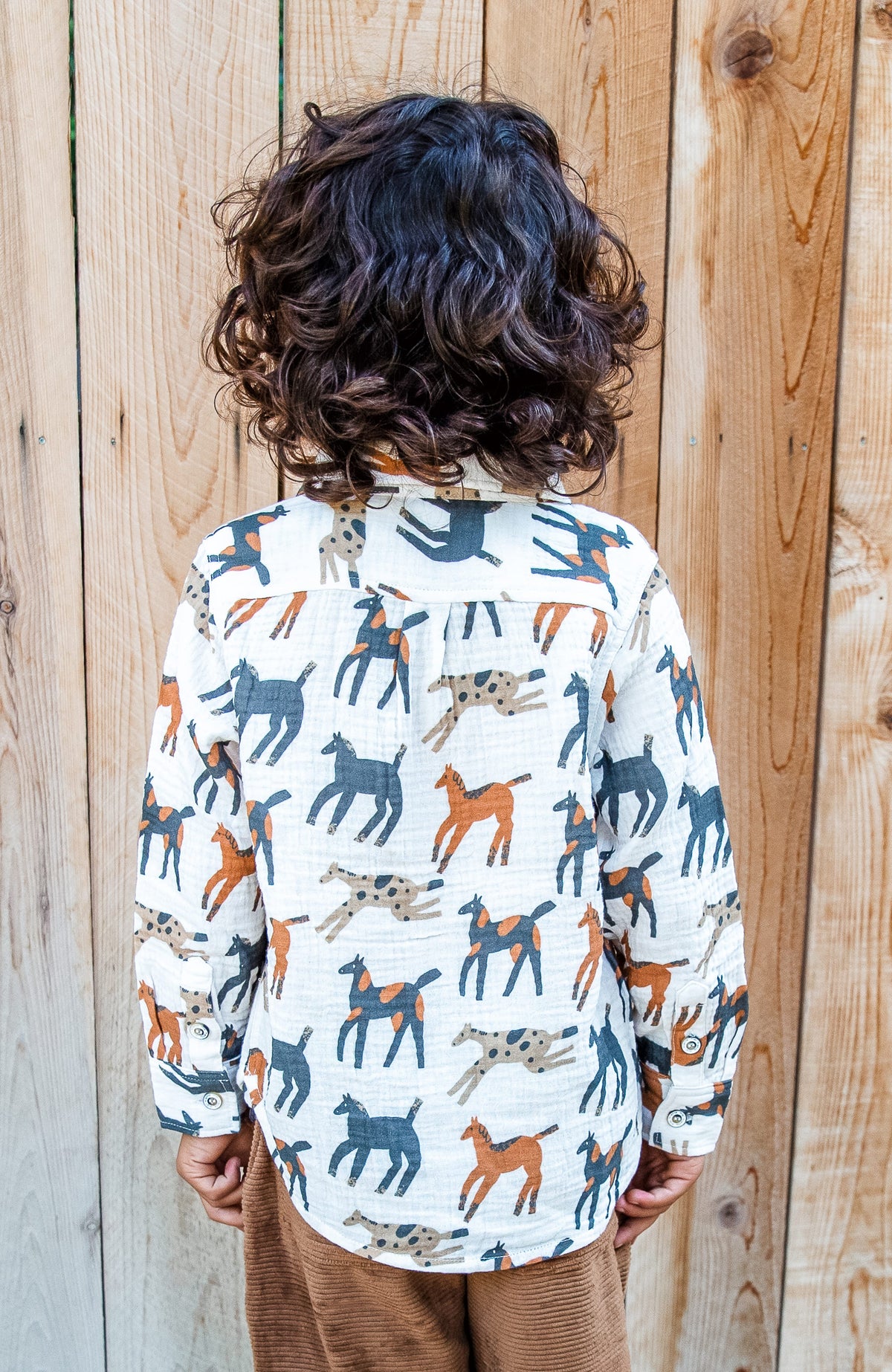 Boys. Giddy-Up Jacob Jacob Buttondown Shirt