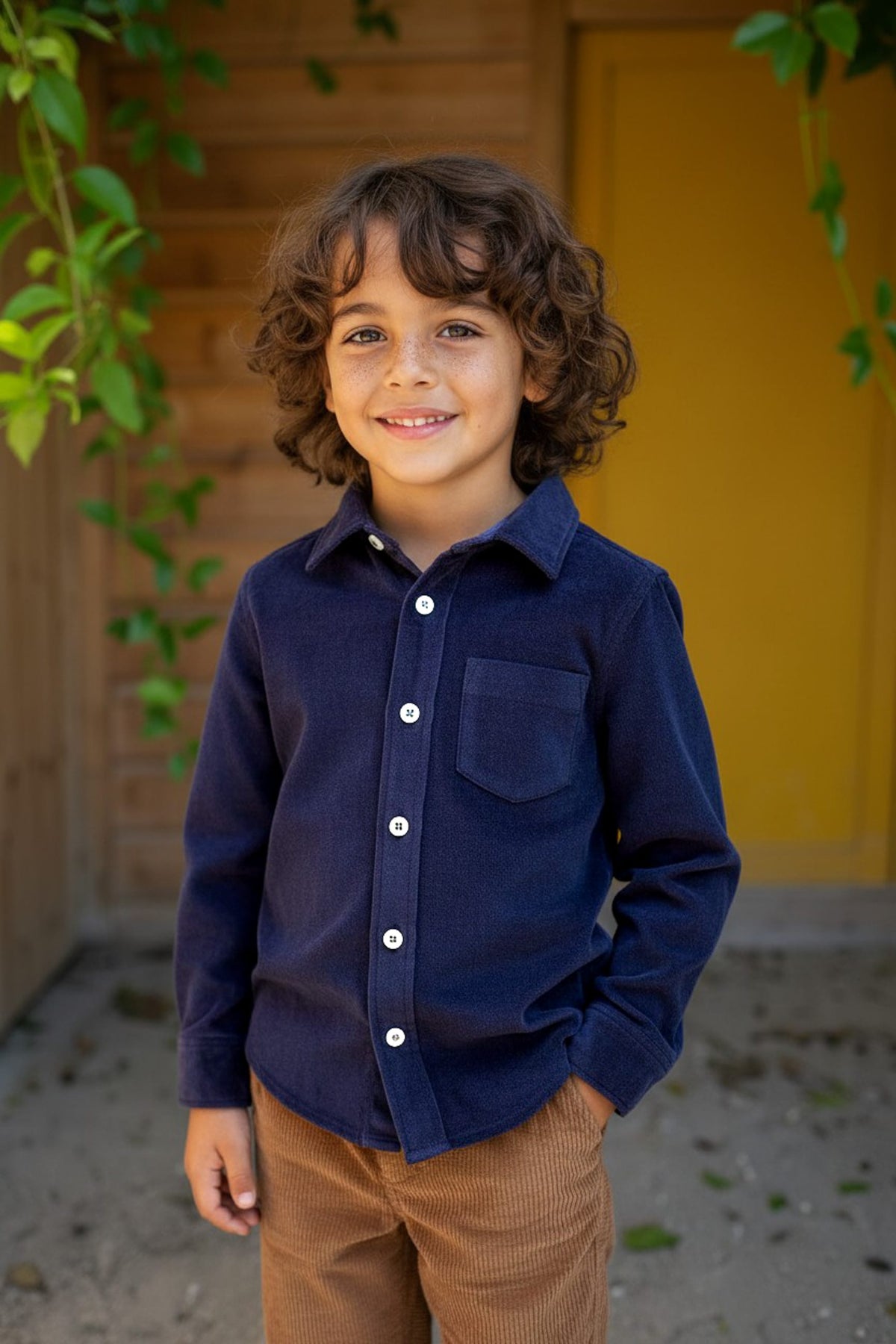 Boys. Navy Jacob Buttondown Shirt