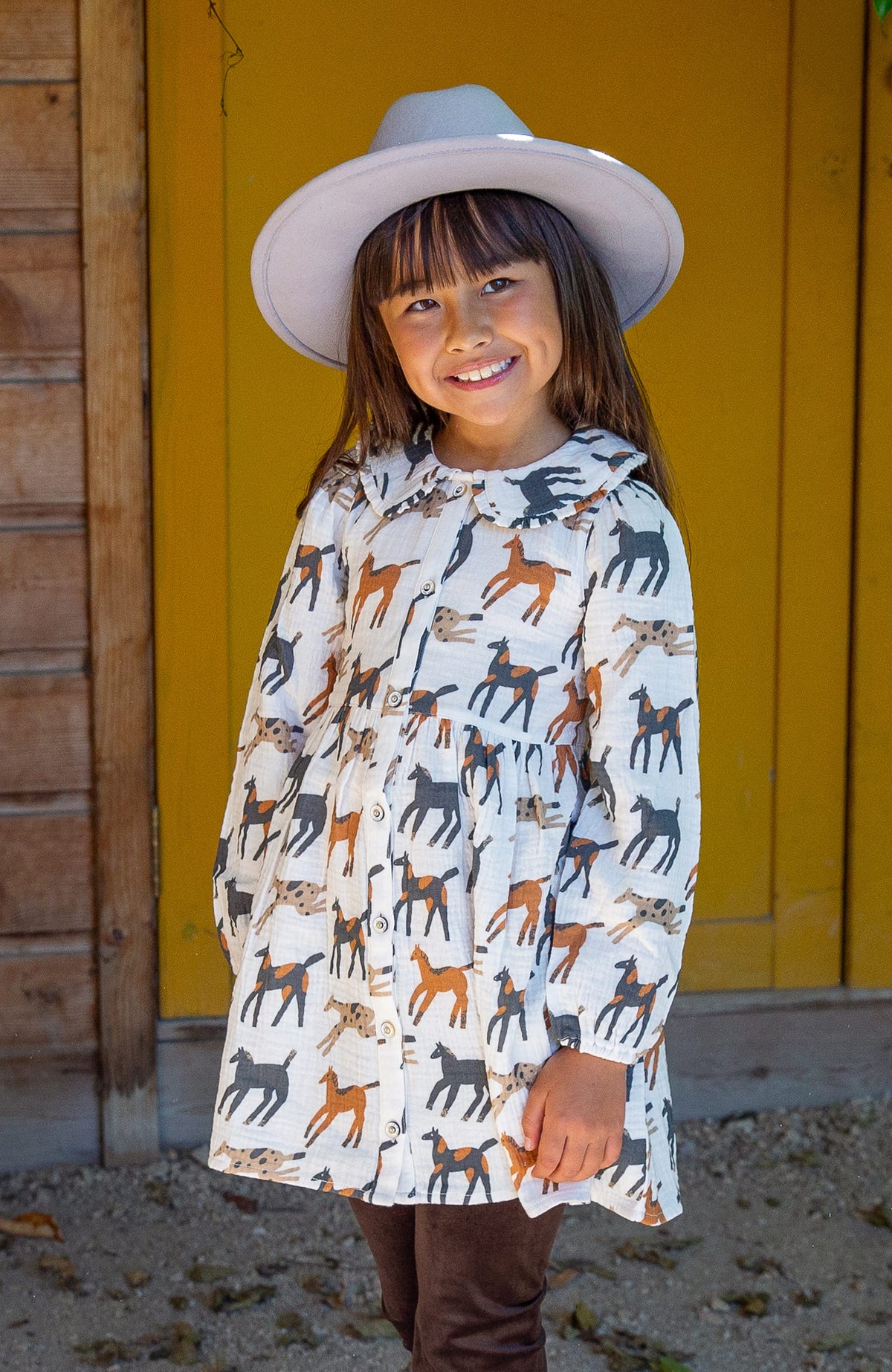 Girls Giddy-Up Dolly Shirt Dress