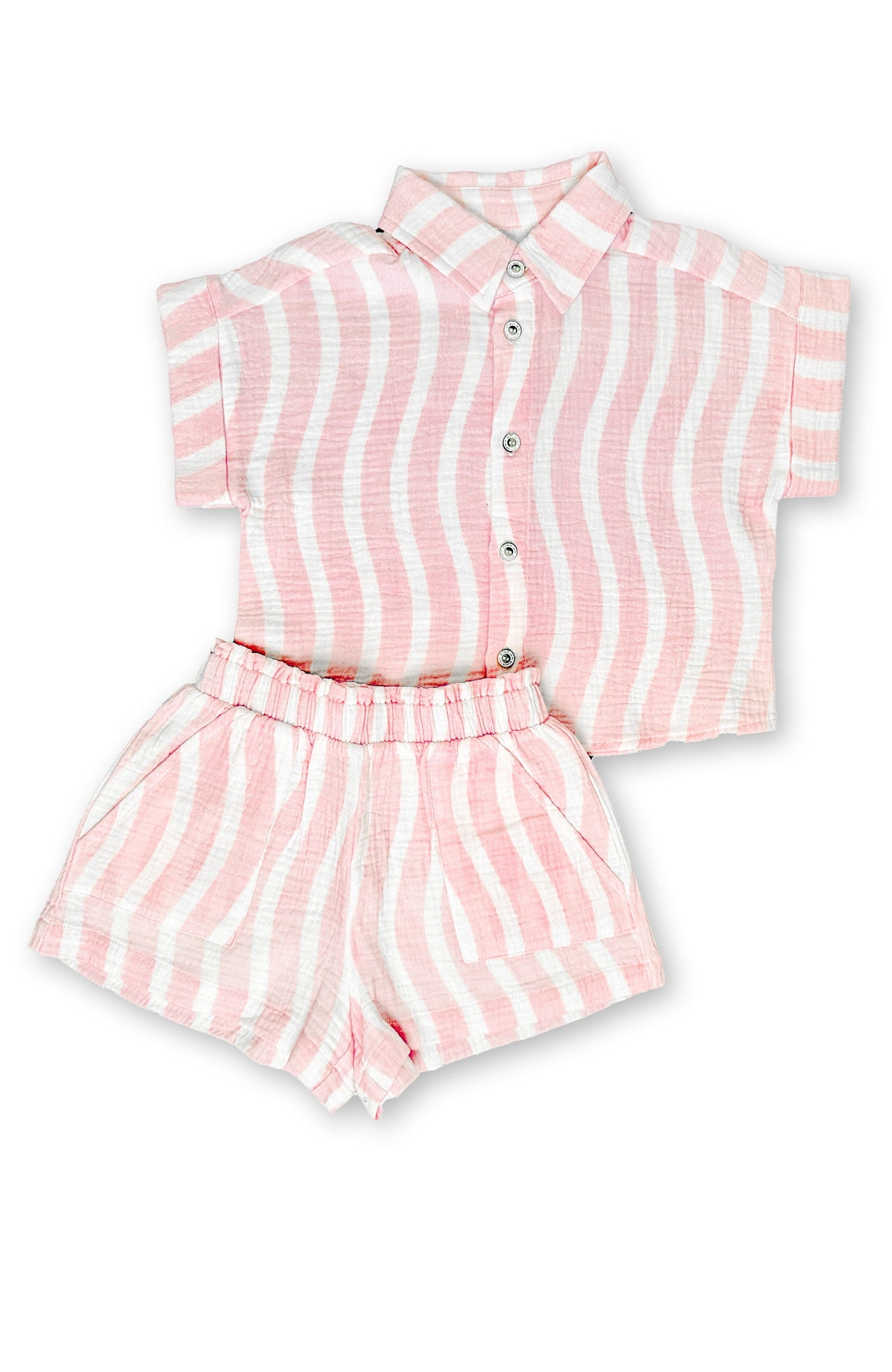 Girls Pink Surf Dakota Boxy Buttondown