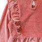 Girls Rose Stretch Corduroy Carina Ruffle Dress