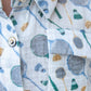 JERRY SHORT SLEEVE BUTTON UP BADMINTON RAQUET