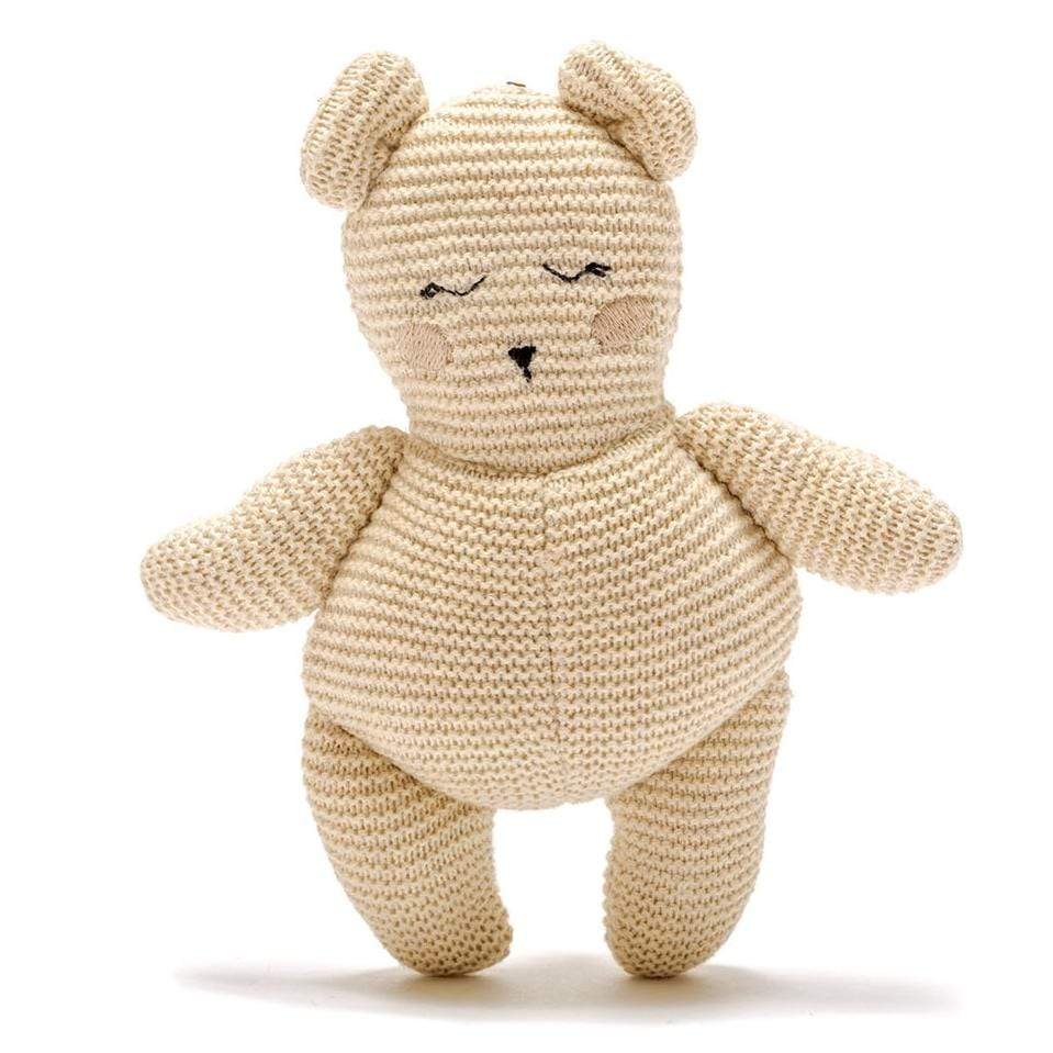 Accessories MISC / OS Organic Cotton Knitted Cream Teddy Bear