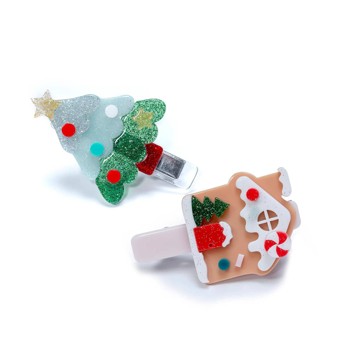 Accessories MULTI / OS Gingerbread and Tree Hair Clips