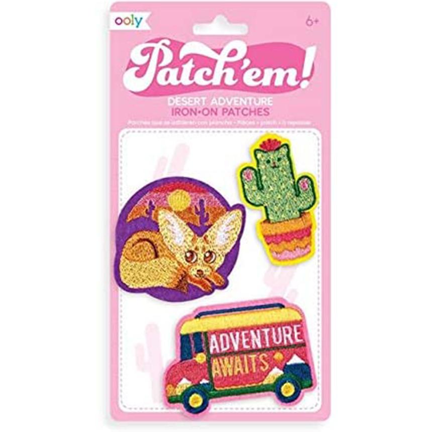 Patch 'Em Desert Adventure Iron on Patches - Set of 3