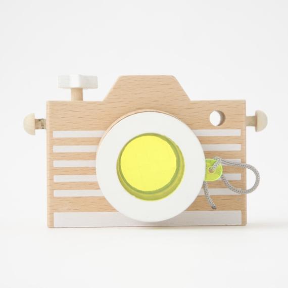 Accessories MULTI / OS Wooden Kaleidoscope Toy Camera Yellow