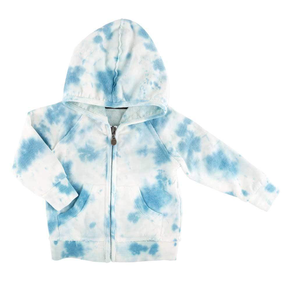 Basics Indigo Zip Up Hoodie Tidal Wave Tie Dye