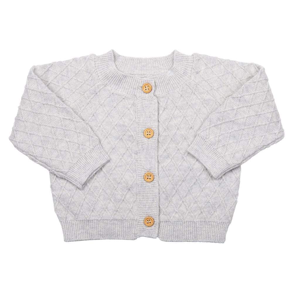 Sweater Knit Cardigan Grey