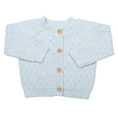 Layette SWEATER KNIT / NB Sweater Knit Cardigan Aqua