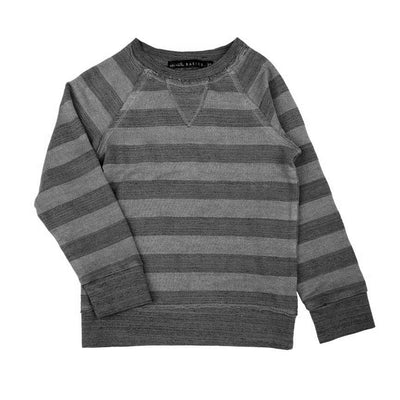 Little Dudes CHARCOAL / 3m Iggy Pullover Striped Charcoal