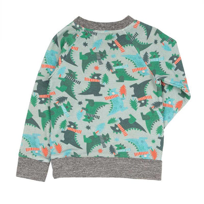 Little Dudes Iggy Pullover Dino Holiday