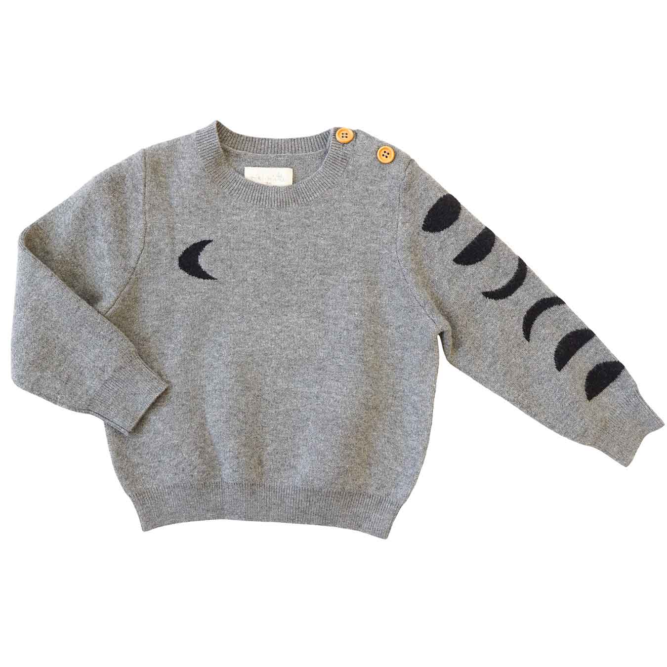 Little Dudes OVER THE MOON / nb Indiana Sweater Over the Moon Grey