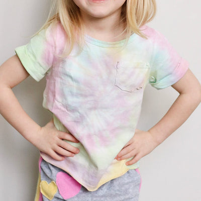 Little Gals Birdie Tee Psychedelic