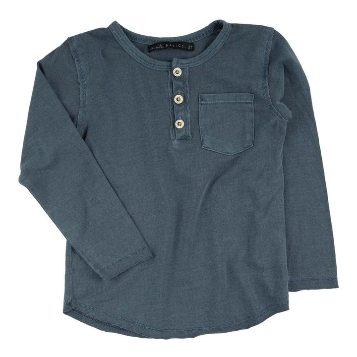 Little Gals Buzz Henley Navy