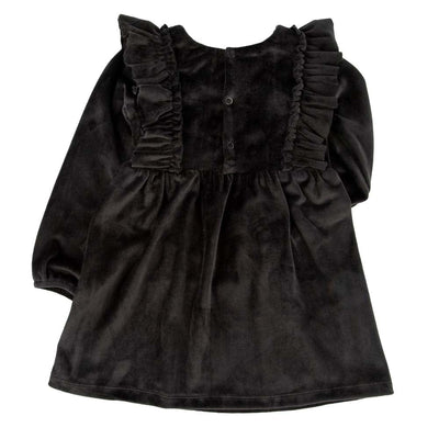 Little Gals Caitlin Dress Black Velour