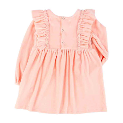 Little Gals Caitlin Dress Light Pink Velour