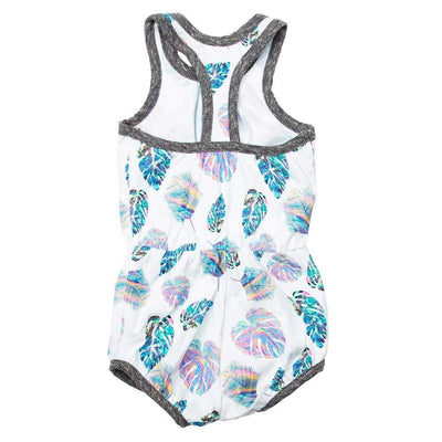 Everly Bubble Romper Holographic Palm