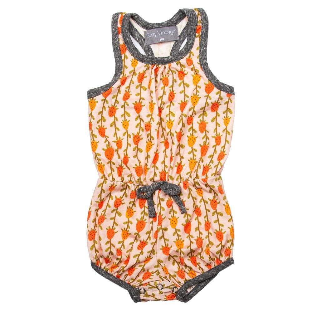 Little Gals Everly Bubble Romper Strawberry Fields