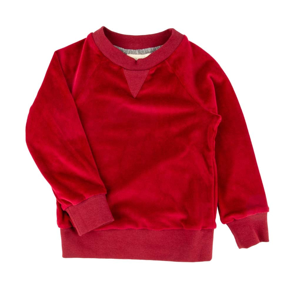 Little Gals Iggy Pullover Red Velour