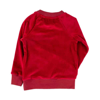 Little Gals Iggy Pullover Red Velour