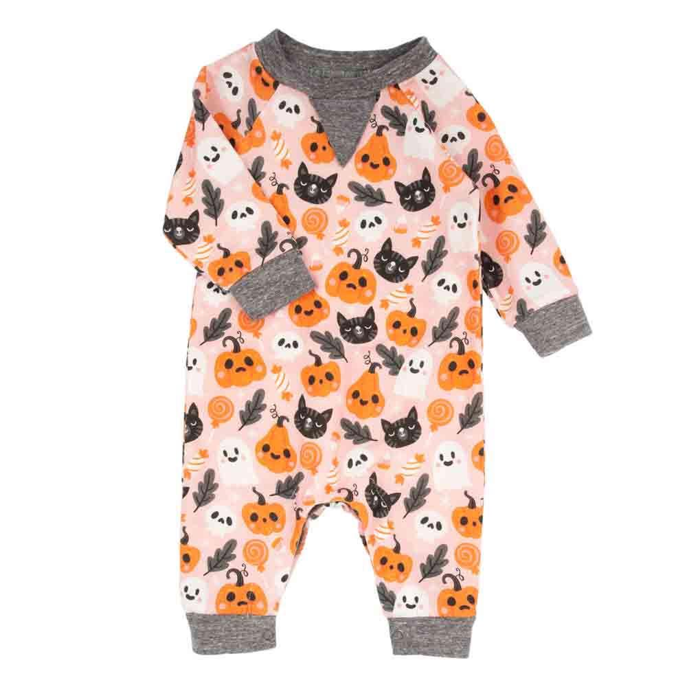 Little Gals TRICKORTREAT / NB Henry Romper Trick or Treat