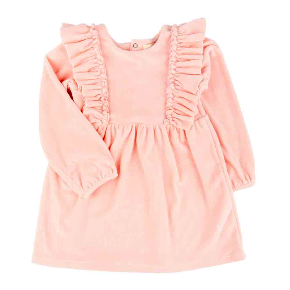 Little Gals VELOUR / 3m Caitlin Dress Light Pink Velour