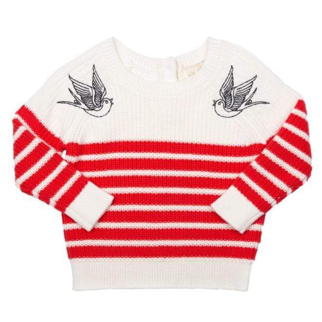 Mama Embroidered Sailor Sweater