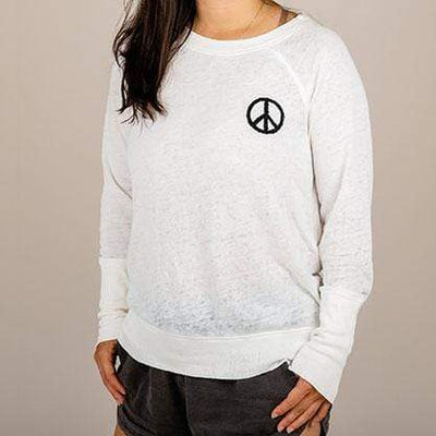 WOMENS MULTI / Small Women's Burnout Sweatshirt Peace Out